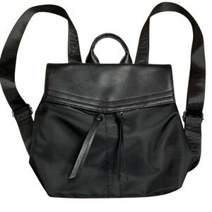 Botkier New York Black Trigger Logo Double Strap Mini Backpack